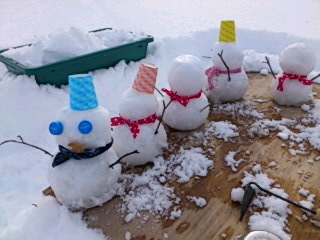 ミニ雪だるま