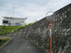 群馬県板倉町側から埼玉県加須市側の道の駅方向を見た写真